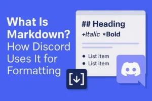 Infographic explaining Markdown and its formatting use in Discord